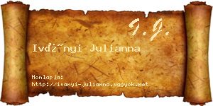 Iványi Julianna névjegykártya